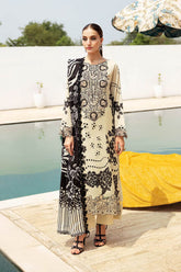 N-602 | 3PC Unstitched Suit Luxury Lawn Vol-06 Rangrez By Ramsha